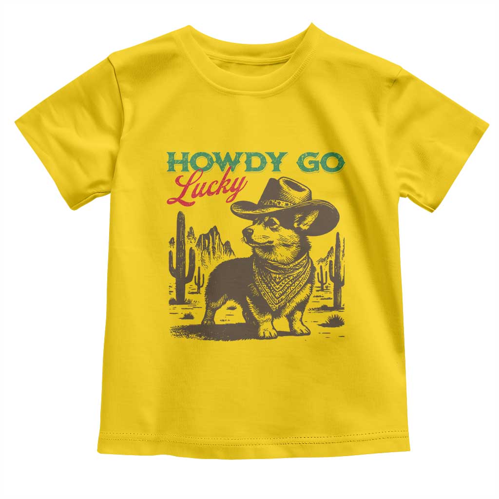 Howdy Go Lucky Toddler T Shirt Funny Corgi St Patrick's Day