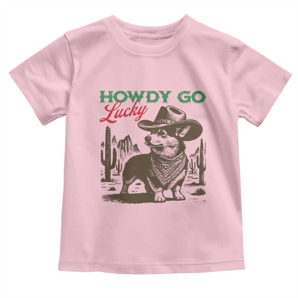 Howdy Go Lucky Toddler T Shirt Funny Corgi St Patrick's Day