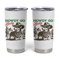Howdy Go Lucky Tumbler Cup Funny Corgi St Patrick's Day
