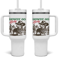 Howdy Go Lucky Tumbler With Handle Funny Corgi St Patrick's Day