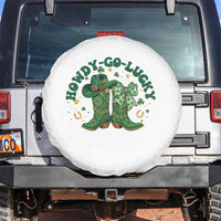 Howdy Go Lucky Spare Tire Cover Green Cowboy Boots St Patrick's Day