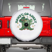 Howdy Go Lucky Spare Tire Cover Green Cowboy Boots St Patrick's Day