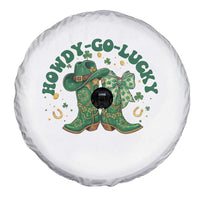 Howdy Go Lucky Spare Tire Cover Green Cowboy Boots St Patrick's Day