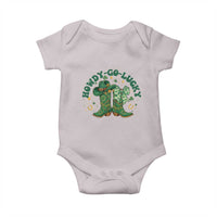 Howdy Go Lucky Baby Onesie Green Cowboy Boots St Patrick's Day