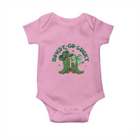 Howdy Go Lucky Baby Onesie Green Cowboy Boots St Patrick's Day