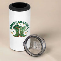 Howdy Go Lucky 4 in 1 Can Cooler Tumbler Green Cowboy Boots St Patrick's Day
