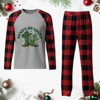 Howdy Go Lucky Plaid Pajama Set Green Cowboy Boots St Patrick's Day