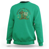 Howdy Go Lucky Sweatshirt Green Cowboy Boots St Patrick's Day
