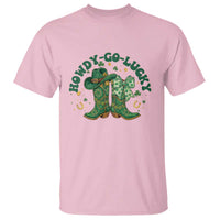 Howdy Go Lucky T Shirt Green Cowboy Boots St Patrick's Day