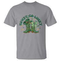 Howdy Go Lucky T Shirt Green Cowboy Boots St Patrick's Day
