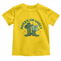 Howdy Go Lucky Toddler T Shirt Green Cowboy Boots St Patrick's Day