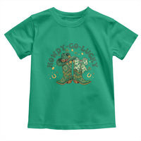 Howdy Go Lucky Toddler T Shirt Green Cowboy Boots St Patrick's Day