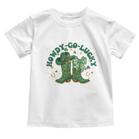 Howdy Go Lucky Toddler T Shirt Green Cowboy Boots St Patrick's Day