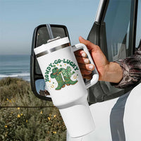 Howdy Go Lucky Tumbler With Handle Green Cowboy Boots St Patrick's Day
