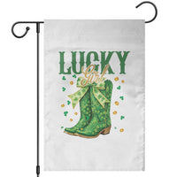 Cowboy St Patrick's Day Garden Flag Lucky Girl Boots