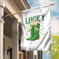 Cowboy St Patrick's Day Garden Flag Lucky Girl Boots