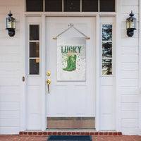 Cowboy St Patrick's Day Garden Flag Lucky Girl Boots