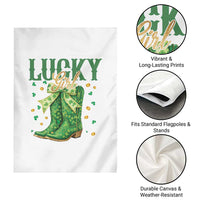 Cowboy St Patrick's Day Garden Flag Lucky Girl Boots