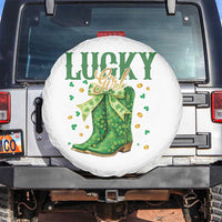 Cowboy St Patrick's Day Spare Tire Cover Lucky Girl Boots