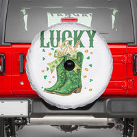 Cowboy St Patrick's Day Spare Tire Cover Lucky Girl Boots