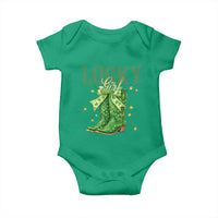 Cowboy St Patrick's Day Baby Onesie Lucky Girl Boots