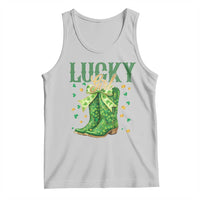 Cowboy St Patrick's Day Tank Top Lucky Girl Boots