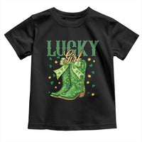 Cowboy St Patrick's Day Toddler T Shirt Lucky Girl Boots