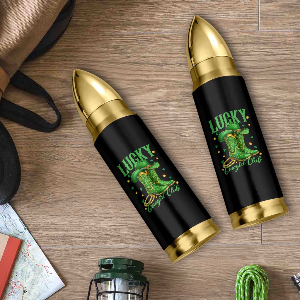 Lucky Cowgirl Club Bullet Tumbler Western Irish Cowboy St Patrick Day