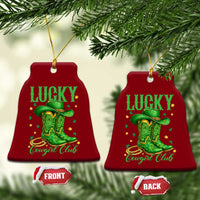 Lucky Cowgirl Club Ceramic Ornament Western Irish Cowboy St Patrick Day