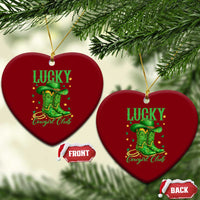 Lucky Cowgirl Club Ceramic Ornament Western Irish Cowboy St Patrick Day