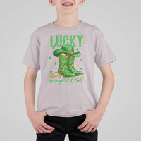 Lucky Cowgirl Club T Shirt For Kid Western Irish Cowboy St Patrick Day