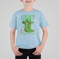Lucky Cowgirl Club T Shirt For Kid Western Irish Cowboy St Patrick Day