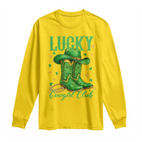 Lucky Cowgirl Club Long Sleeve Shirt Western Irish Cowboy St Patrick Day