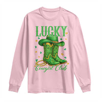 Lucky Cowgirl Club Long Sleeve Shirt Western Irish Cowboy St Patrick Day