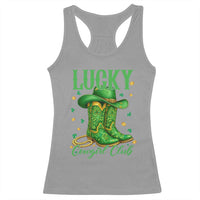 Lucky Cowgirl Club Racerback Tank Top Western Irish Cowboy St Patrick Day