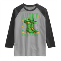 Lucky Cowgirl Club Raglan Shirt Western Irish Cowboy St Patrick Day