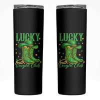 Lucky Cowgirl Club Skinny Tumbler Western Irish Cowboy St Patrick Day
