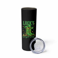 Lucky Cowgirl Club Skinny Tumbler Western Irish Cowboy St Patrick Day