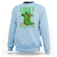 Lucky Cowgirl Club Sweatshirt Western Irish Cowboy St Patrick Day