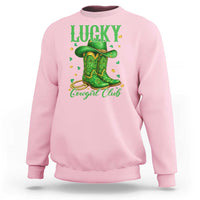 Lucky Cowgirl Club Sweatshirt Western Irish Cowboy St Patrick Day