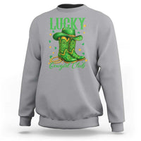 Lucky Cowgirl Club Sweatshirt Western Irish Cowboy St Patrick Day
