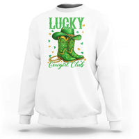 Lucky Cowgirl Club Sweatshirt Western Irish Cowboy St Patrick Day