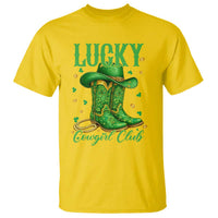 Lucky Cowgirl Club T Shirt Western Irish Cowboy St Patrick Day