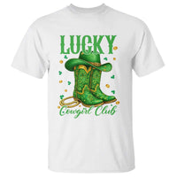 Lucky Cowgirl Club T Shirt Western Irish Cowboy St Patrick Day