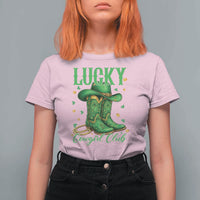 Lucky Cowgirl Club T Shirt For Women Western Irish Cowboy St Patrick Day