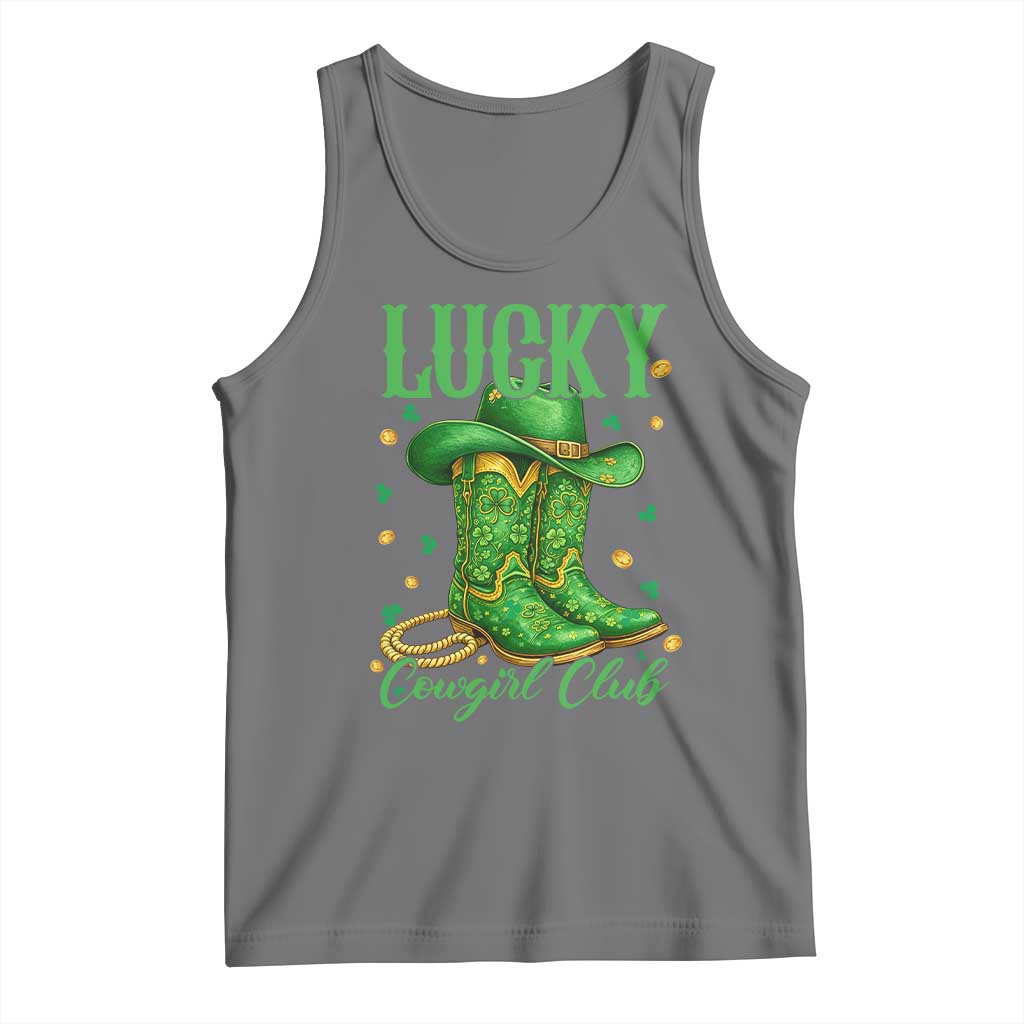 Lucky Cowgirl Club Tank Top Western Irish Cowboy St Patrick Day