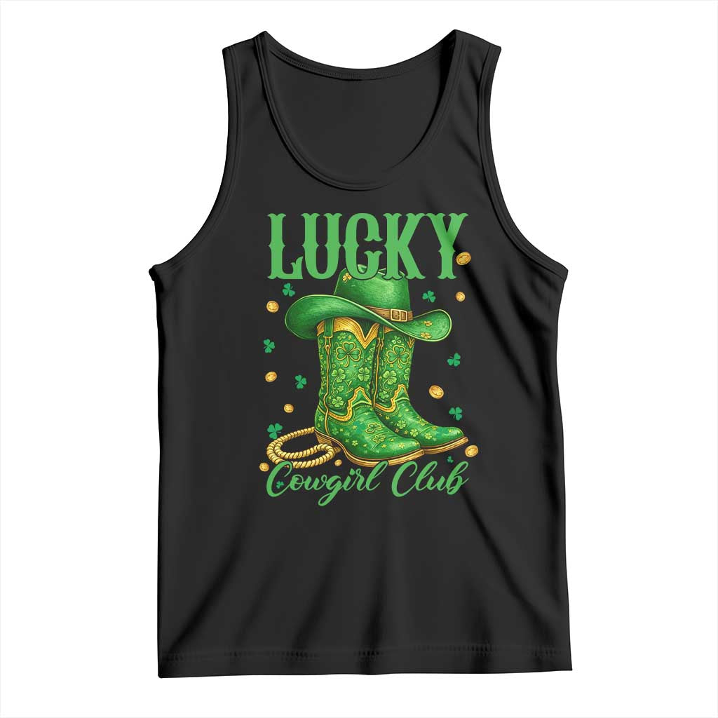 Lucky Cowgirl Club Tank Top Western Irish Cowboy St Patrick Day