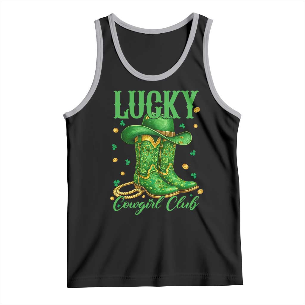 Lucky Cowgirl Club Tank Top Western Irish Cowboy St Patrick Day