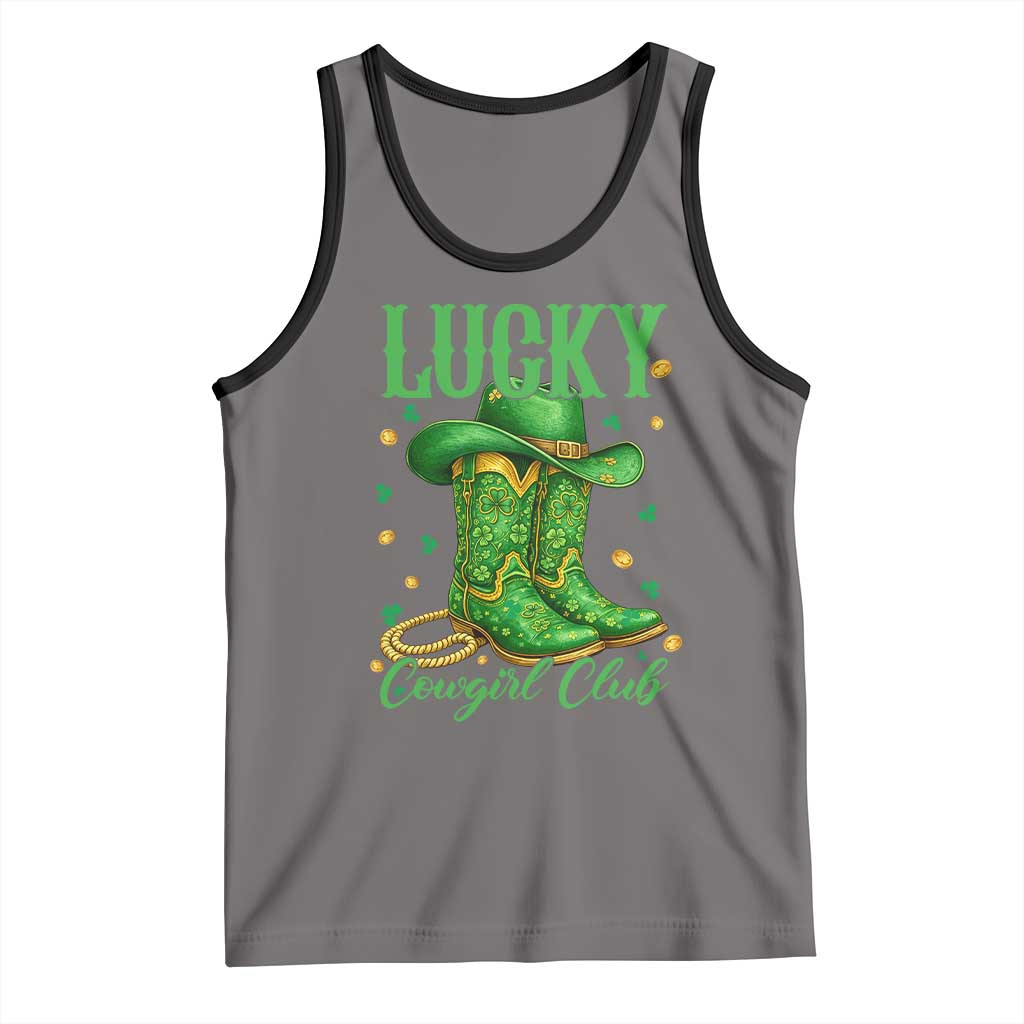 Lucky Cowgirl Club Tank Top Western Irish Cowboy St Patrick Day