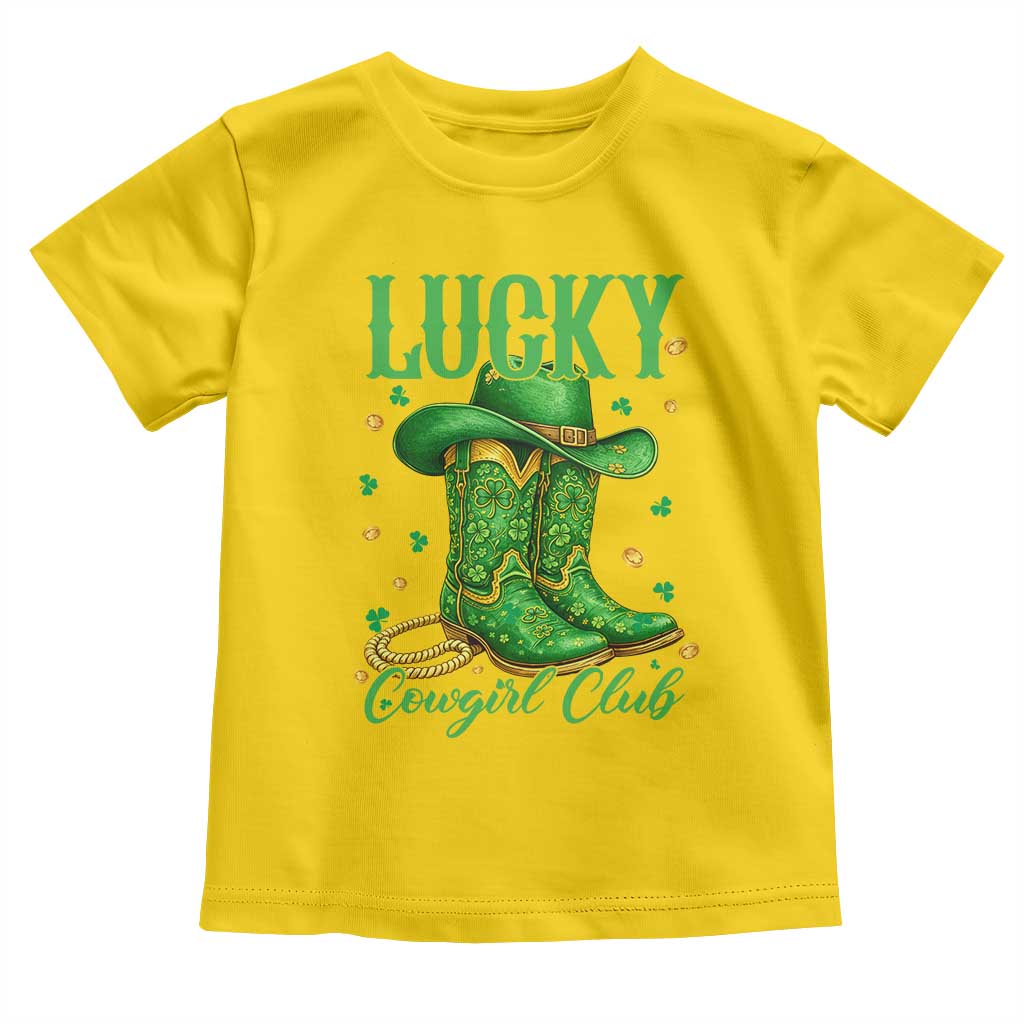 Lucky Cowgirl Club Toddler T Shirt Western Irish Cowboy St Patrick Day
